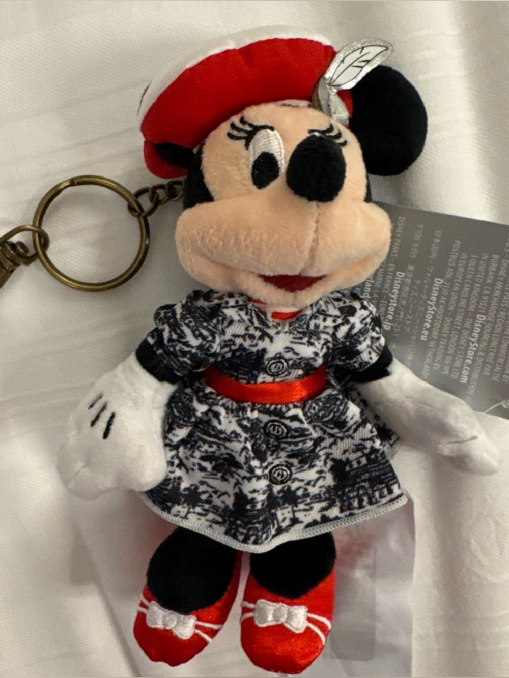Disney Parks Riviera Resort Minnie Mouse Plush Keychain Bag Charm WDW Gift New